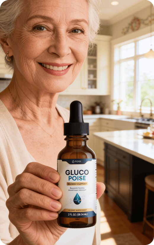 Woman holding Gluco Poise